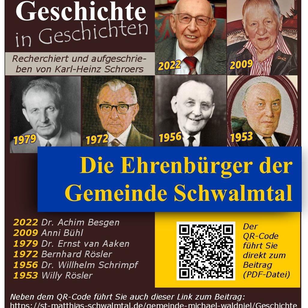 Die Ehrenbürger der Gemeinde Schwalmtal 1Quadrat Format