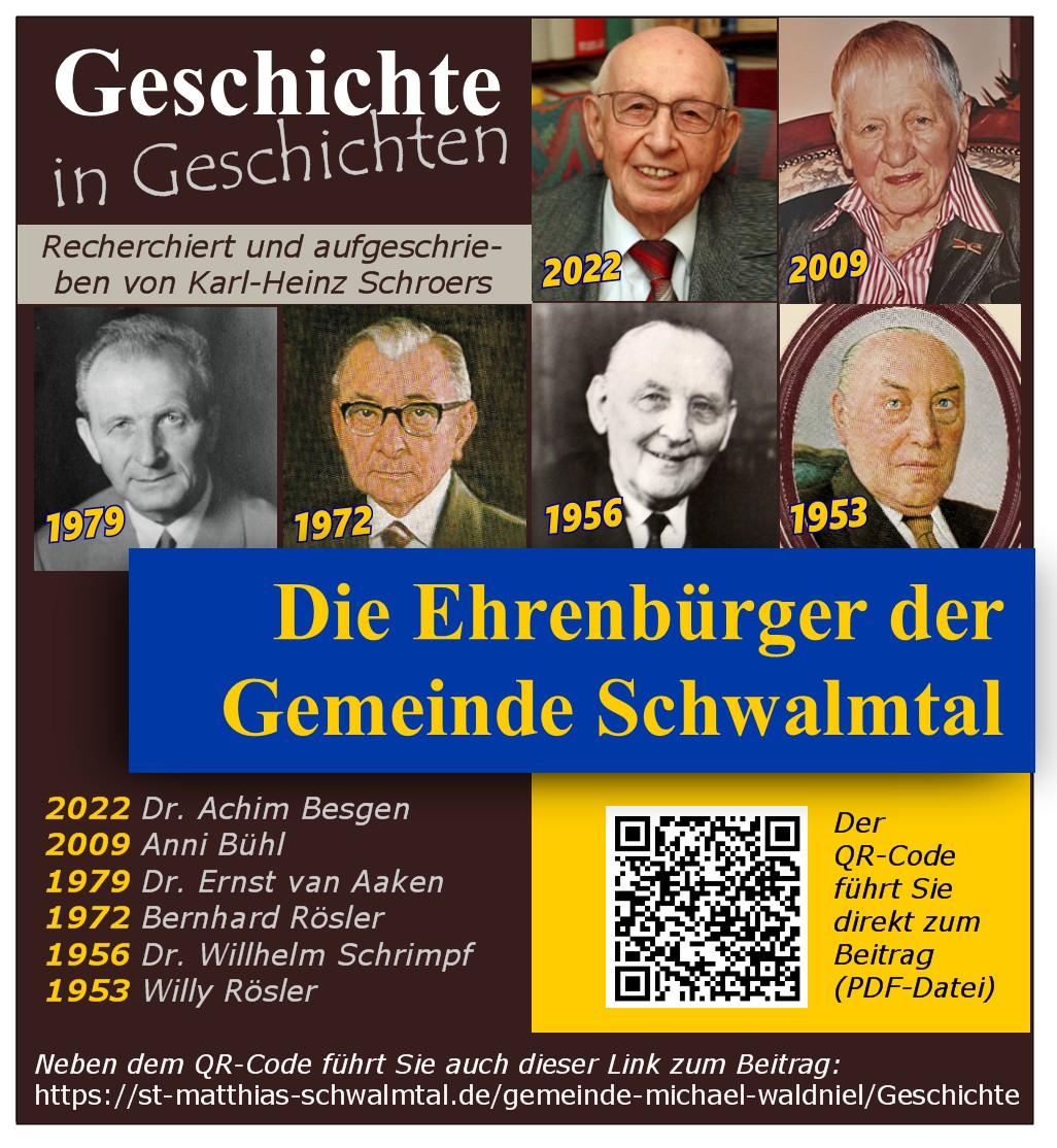 Die Ehrenbürger der Gemeinde Schwalmtal 1Quadrat Format
