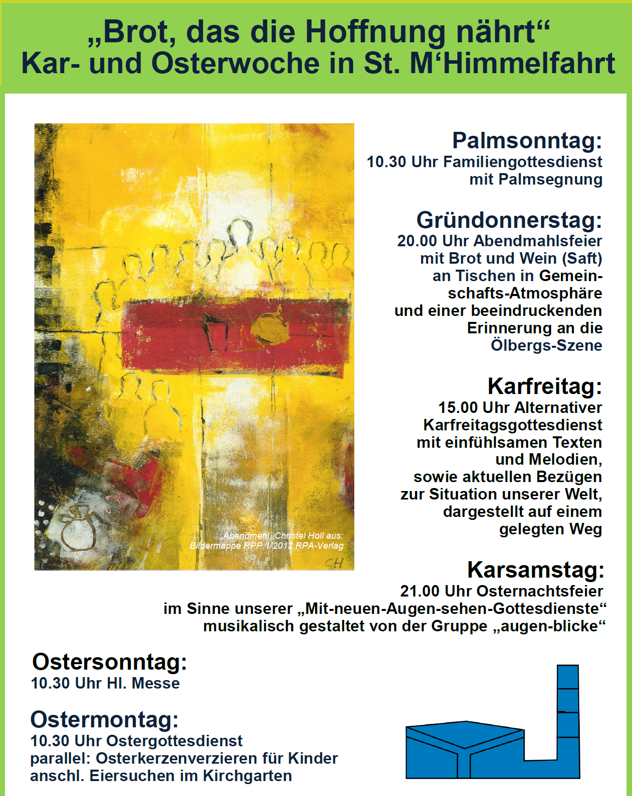 Abendmahl, Christel Holl aus: Bildermappe RPP 1/2012 RPA-Verlag